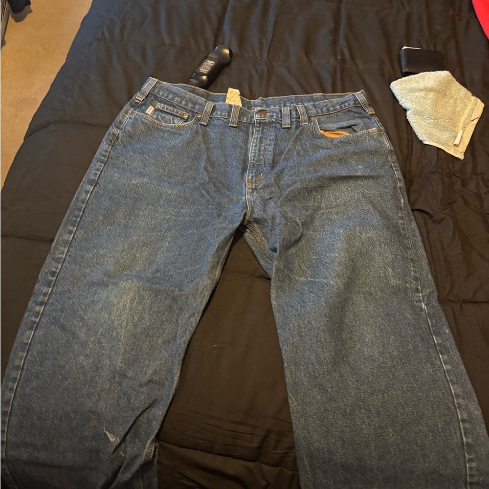 Carhartt Men's Relaxed Fit Blue Jeans